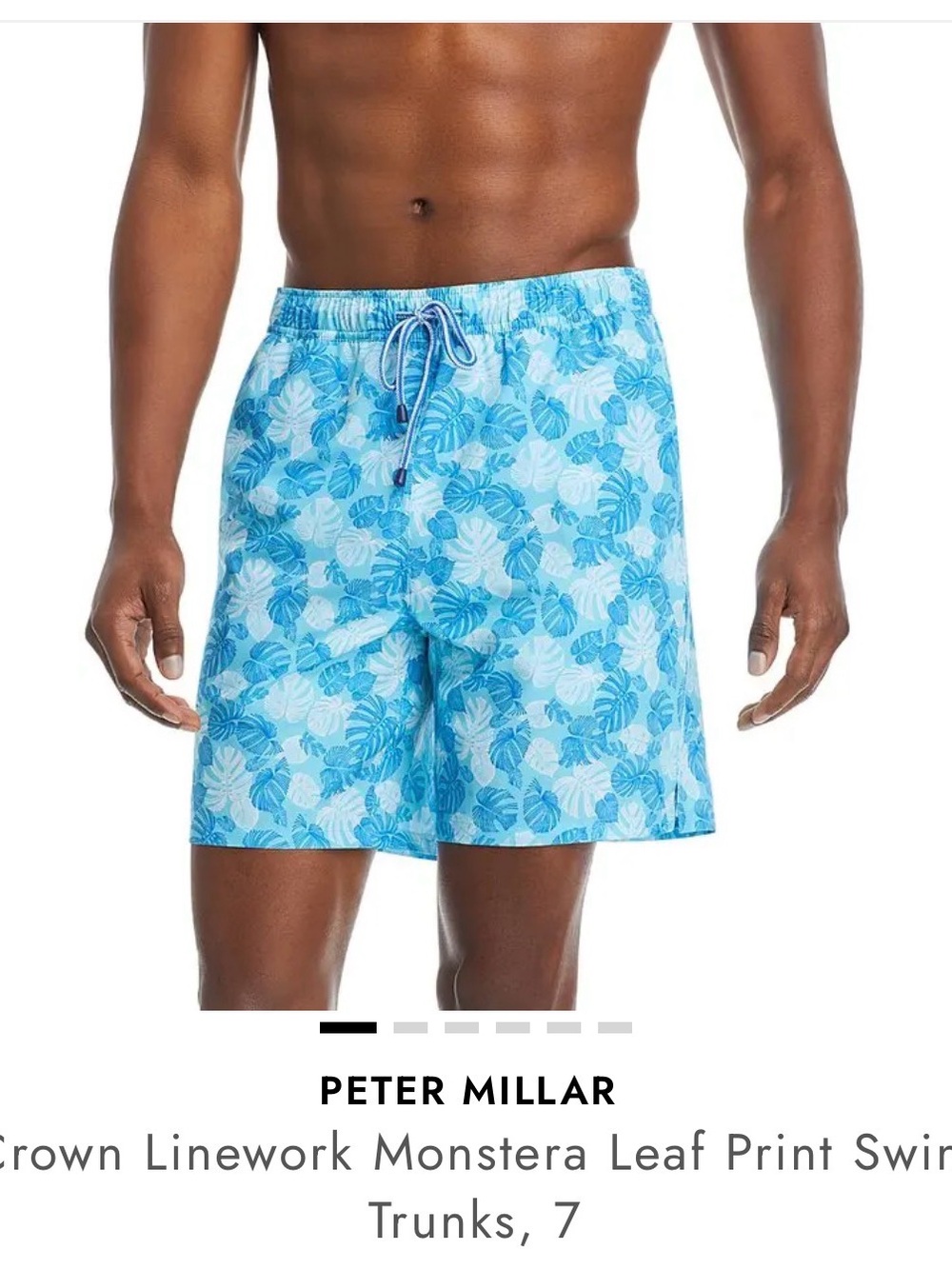 Peter Millar Light Blue Monstera Swim Trunks. Like New! Large Men’s.